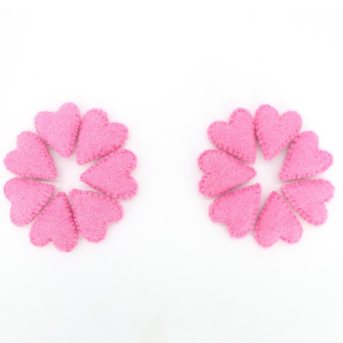 4-5cm Stitched Felt Heart