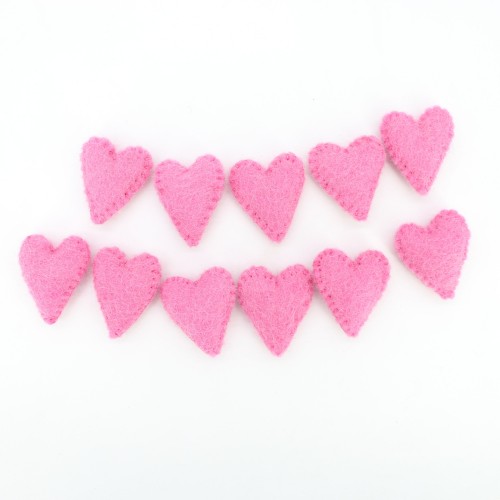 4-5cm Stitched Felt Heart