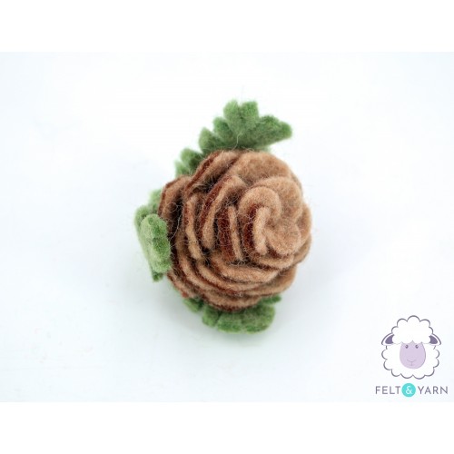7 & 8cm Winter Felt Pinecones Ornament