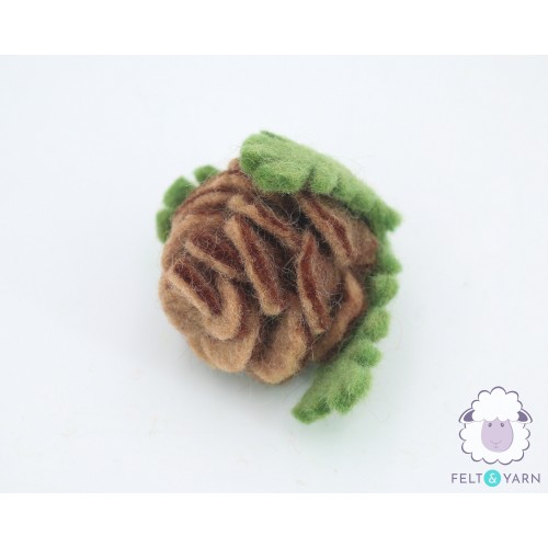 7 & 8cm Winter Felt Pinecones Ornament