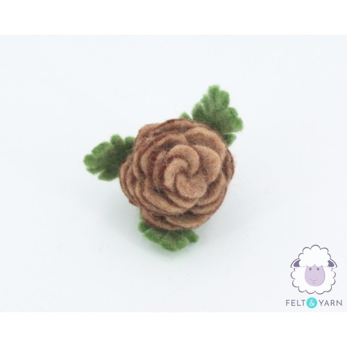 7 & 8cm Winter Felt Pinecones Ornament