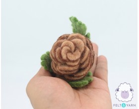 7 & 8cm Winter Felt Pinecones Ornament - Felt and Yarn