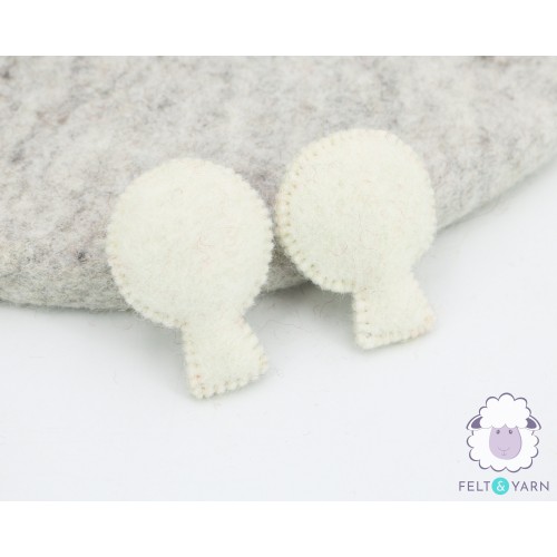 6.5cm Halloween Wool Felt Skull