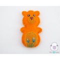 7-8 cm Orange Felt Bear