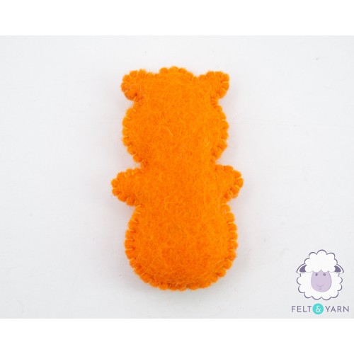 7-8 cm Orange Felt Bear