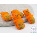 7-8 cm Orange Felt Bear