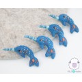 7cm Mini Blue Felt Dolphin