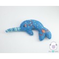7cm Mini Blue Felt Dolphin