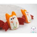 7cm Needle Felted Mini Cute Owl