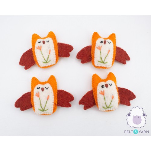 7cm Needle Felted Mini Cute Owl