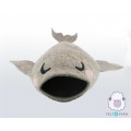 Whale Design Wool Felt Cat House
