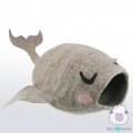 Whale Design Wool Felt Cat House