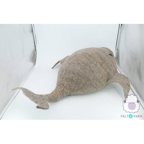 Whale Design Wool Felt Cat House