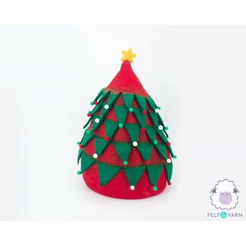 Felt Christmas Tree Cat House