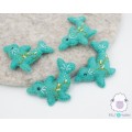 7cm Turquoise Colored Mini Felt Fish