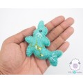 7cm Turquoise Colored Mini Felt Fish