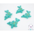 7cm Turquoise Colored Mini Felt Fish