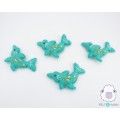 7cm Turquoise Colored Mini Felt Fish