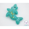7cm Turquoise Colored Mini Felt Fish