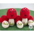 Happy Mini Felt Mushroom