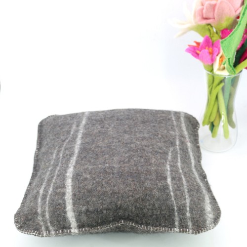 Set of 3 Natural Striped Seat Cushion