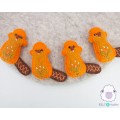 7cm Mini Felt Orange Beaver
