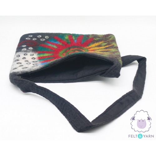 Wool Felt Sprial Design Shoulder Bag
