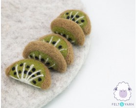 6cm Felt Kiwi Slice