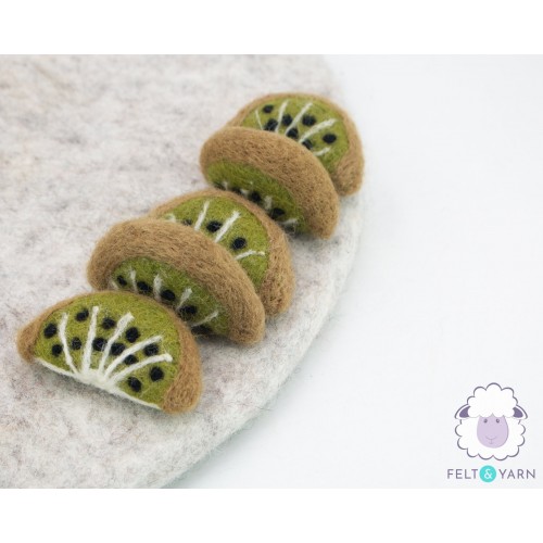 6cm Felt Kiwi Slice