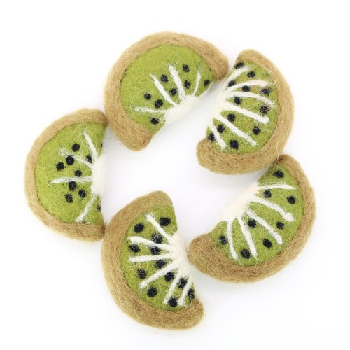 6cm Felt Kiwi Slice