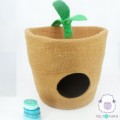 Felt Flower Pot Cat House