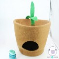 Felt Flower Pot Cat House