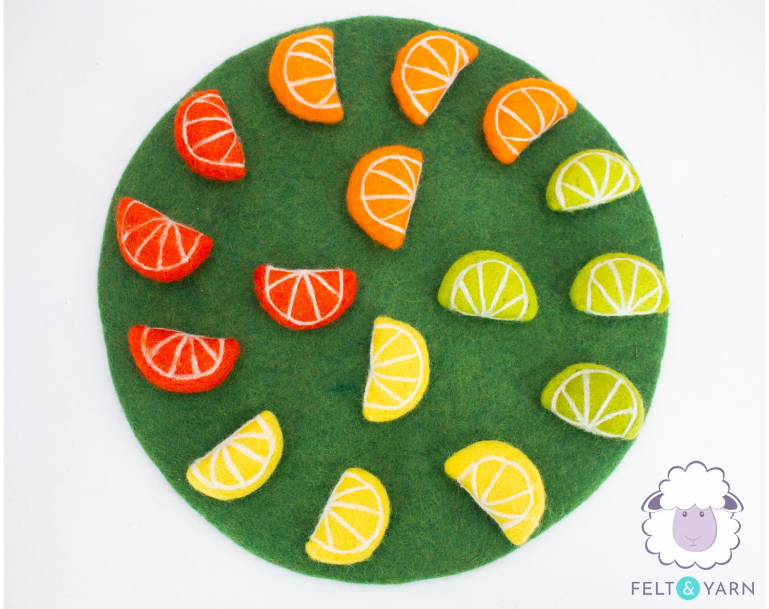 Orange Slice fruit felt shapes