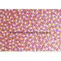 Pinkish Yellow Colored Felt Ball Rug