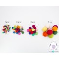  2.5 cm handmade felt balls - Wholesale Bulk Quantity: 50 -  Easter Colors: Yellow, Fuchsia, Lime, Lavender - 100% Wool Poms for Crafts,  Garland Making, Pastel Mantel Banner, Spring Color Scheme : Handmade  Products