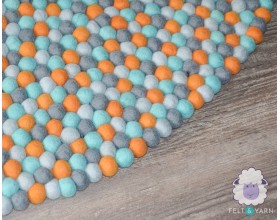 Orange and Teal Felt Ball...
