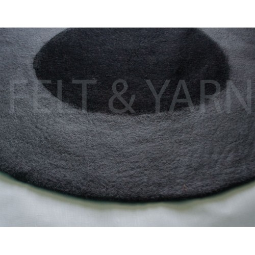 Two Tone Black Felt Rug