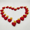 4x5cm Red Felted Heart