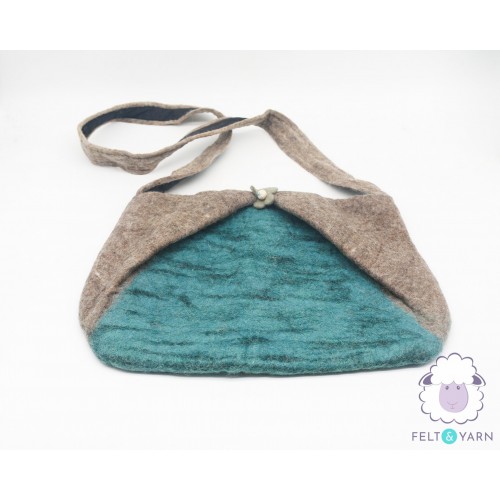 Two-Tone Felt Shoulder Bag