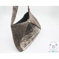 Minimalist Felt Shoulder Bag with Earthy Tones - Felt and Yarn