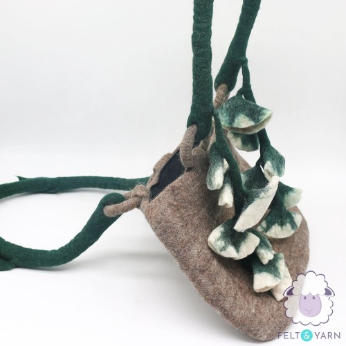 Handcrafted Felt Bag with Floral Detailing