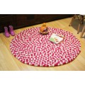 Bright Red Felt Ball Rug Bright Red Felt Ball Rug