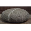 30 x 10cm Wool Felt Pouf |100% Handmade Wool stone
