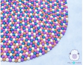 Vibrant Pink and Blue Wool...