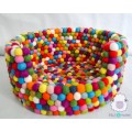 Multicolor Felt Ball Dog Bed