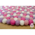 Sweet Pastel Color Combo Felt Ball Rug
