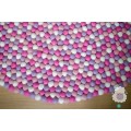 Sweet Pastel Color Combo Felt Ball Rug