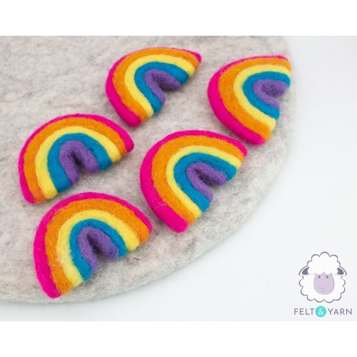 7x6cm Wool Felt Rainbows