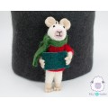 10cm Felt Mice Christmas Tree Ornaments