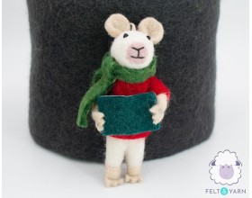 Felt Mouse with Heart Needle felted Ballerina Mouse Gift Valentine Mouse Ballerina Felt Mouse